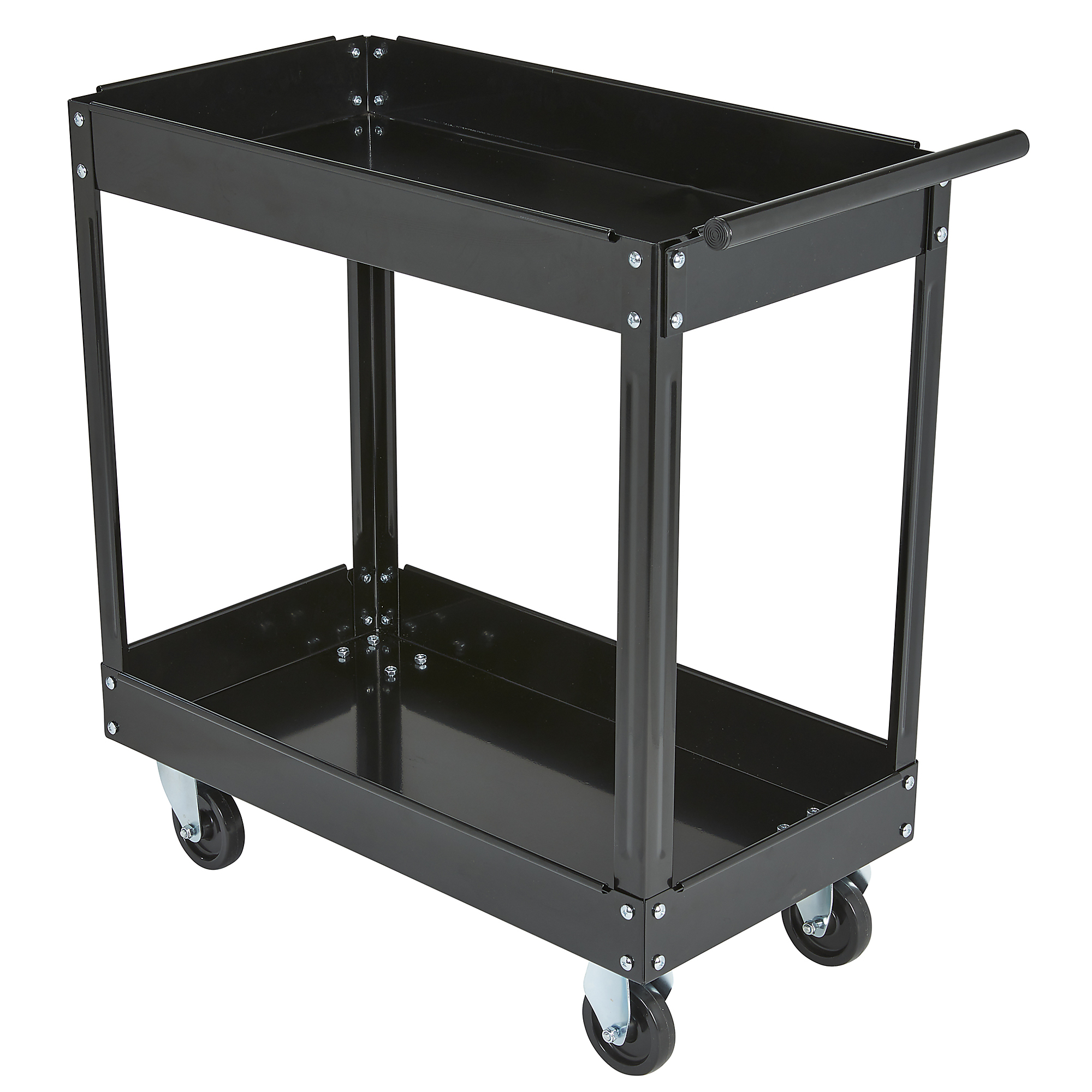 Ironton Steel Service Cart, 220-Lb. Capacity, 31in.W x 16in.D x 33-1/4in.H
